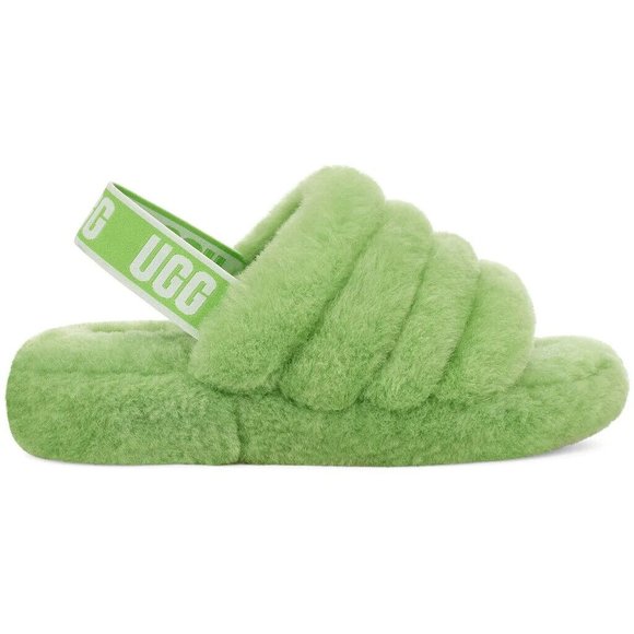 UGG Shoes - NEW SZ 5 UGG Women's Fluff Yeah Slide Shearling Fur 1095119 in Apple Sandal logo